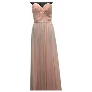 Mayqueen Blush Sleeveless Bridesaids Evening Gown